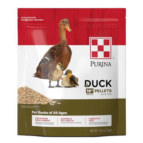 Purina | Nutritionally Complete Duck Feed for All Life-Stages | 5 Pound (5 lb.) Bag