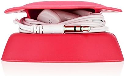 Budley - Tangle-Free Earphone/Earbud Case, Compact Storage System, Silicone (Red, Set of 1)