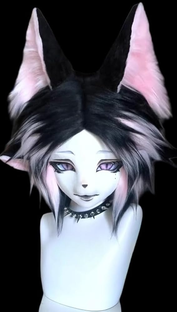 Amazon | 着ぐるみヘッド kigurumi NO.41 ブラック 男女兼用 ファー