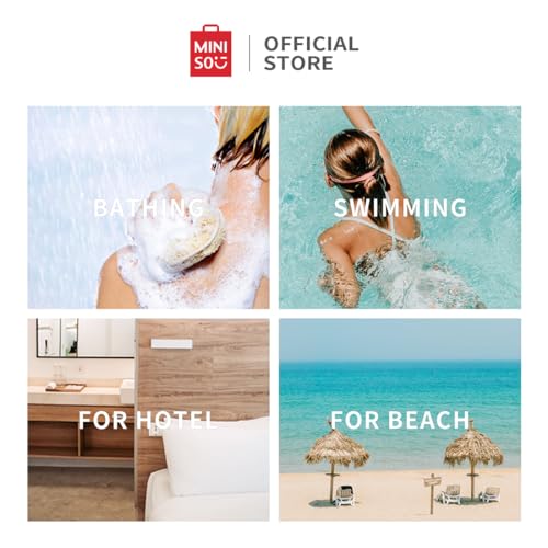 Image of MINISO Microfiber Towels for Bath, Mid Size Bath Towel for Men & Women, Baby Bath Towels Full Wrapped (We Bare Bears 5.0 Mint Green)