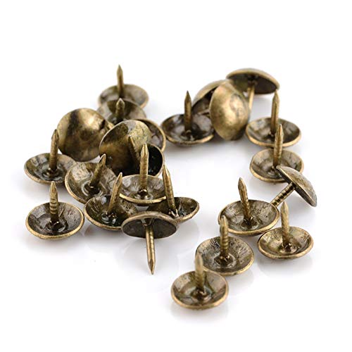 Punaise 10x10mm en bronze et clous de fixation pour boîte à bijoux et projets de quincaillerie