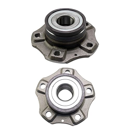 Image of TRQ Rear Left and Right Wheel Bearing and Hub Assembly Set 2 Piece Compatible with 09-20 Audi A4 09-18 Quattro 10-14 A5 32mm Bearing Models