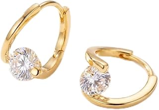 Cubic Zirconia Earrings for Women, Minimalist Elegant Jewelry Gift for Her, Hypoallergenic Sparkle Earrings for Wedding Bridal