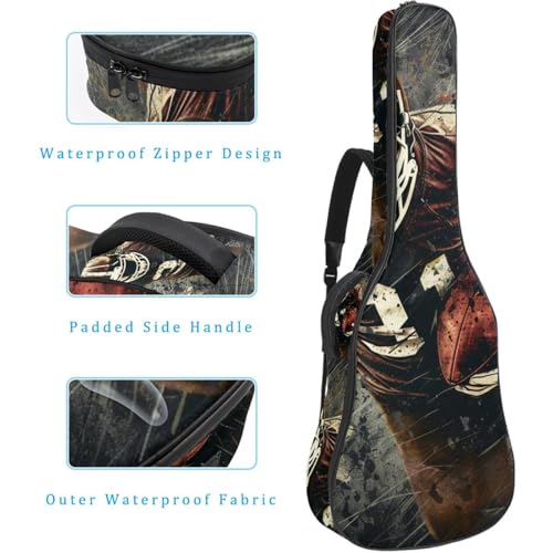 Housse guitare acoustique 104 cm imperméable à motif rétro - 4