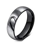 VNOX Mens Stainless Steel Love Puzzle Couple Ring for Valentines Wedding Engagement Promise,Size 10