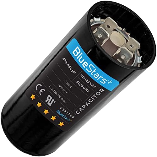 [2025 Upgraded] BlueStars 378-454 uF MFD 110-125 VAC Motor Start Capacitor