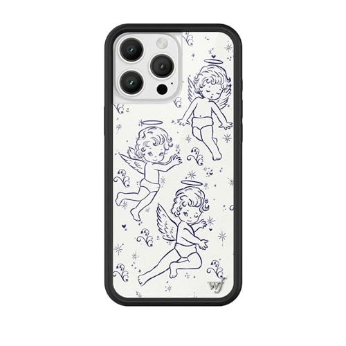 Image of Wildflower Cases - Compatible with iPhone 16 Pro Max | Protective Bumper, 6.5ft Drop Test Certified, Women Owned Small Business | Angel Baby Blue Trendy Art Sketch Popular Cute | Cherubs
