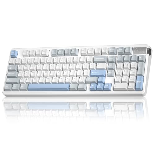 Image of CORBOBO LEOBOG A98-96% Mechanical Keyboard Wireless, Tri-Mode BT5.0 /2.4GHz /USB-C, Creamy Keyboard with Number Pad, Gasket Structure Hot Swappable, Custom Gaming Keyboard RGB Backlit with Knob for PC