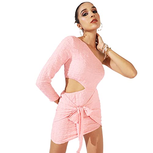 Image of PINACOLADA Women's Solid Dress for Casual Wear | Regular Sleeve | Quality Stretchable Fabric | Dress Crafted with Enhanced Stretch and Comfort Fit for Everyday Wear