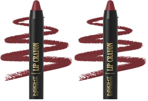 Image of INSIGHT Long Lasting Lip Crayon - All-Day Comfort | Matte Finish | Waterproof | Non-Transfer | Non-Sticky | Enriched with Vitamin E & Kojic Acid | Sharpenable Tip | Full Coverage | Lightweight Lipstick (Toasted Mauve) - 7g