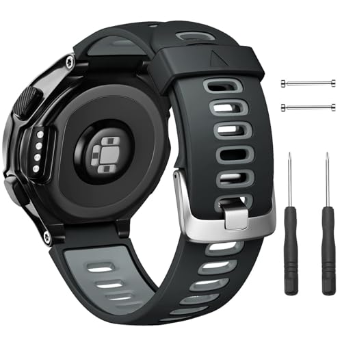 FKMBD Solft �V���R���X�g���b�v Forerunner 230/220/235/620/ 630/735XT/Approach S20/ S5/ S6�p �V���R�����v�o���h (�u���b�N-�O���[)