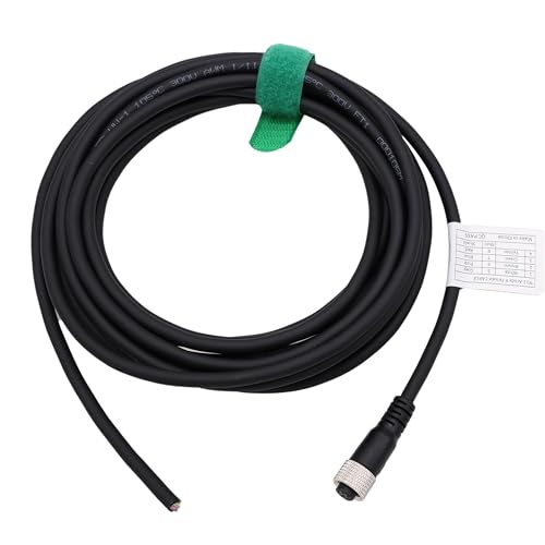 Cable M12 de 8 pines hembra a cables de vuelo blindados para automatización industrial