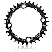 Dioche Corona Tondo, 32/34/36/38T 104mm BCD Corona per Catena Bicicletta MTB Corona Singola(32T-Nero)