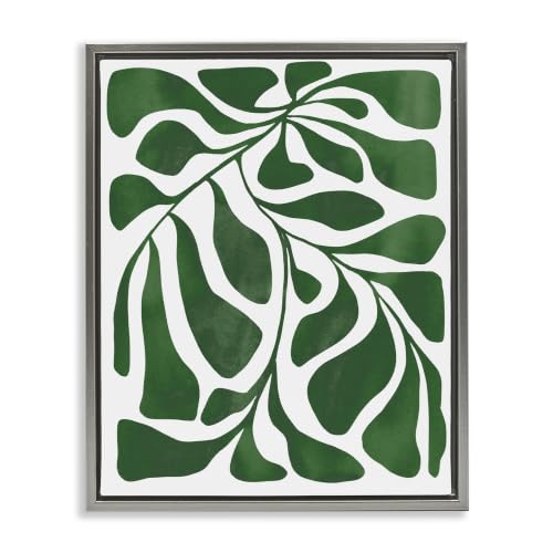 Stupell Industries 'Abstract Plant Leaf Shapes'| Floating Frame Canvas Art