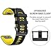 ANCOOL for Fenix 6X Pro Watch Band/Fenix 5X Watch Band/Fenix 7X Watch Band 26MM Silicone Watch Band for Fenix 8 51mm/6X/5X Plus/7X Pro(Black-Yellow)