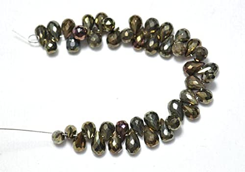 Pyrite Cut Drops Beads Gemstone pour la fabrication de colliers artisanaux