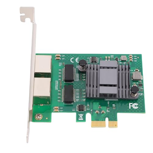 GOWENIC Adaptador de red Gigabit Ethernet, tarjeta de red PCI Express con 2 puertos RJ45, modo ahorro de energía y descarga de suma de comprobación IP para control industrial y servidores miniatura 7