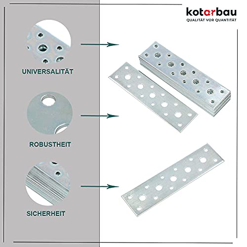 Lochplatten KOTARBAU Flachverbinder 145 mm x 40 mm für stabile Konstruktionen