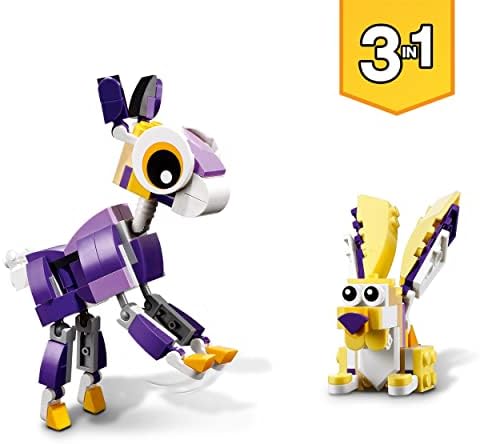 LEGO 31125 Creator 3in1 Fantasy Forest Creatures, Woodland Animal Toys Set for Kids - Rabbit to Owl to Squirrel Figures, 7 Plus Year Old Girl and Boys Gifts