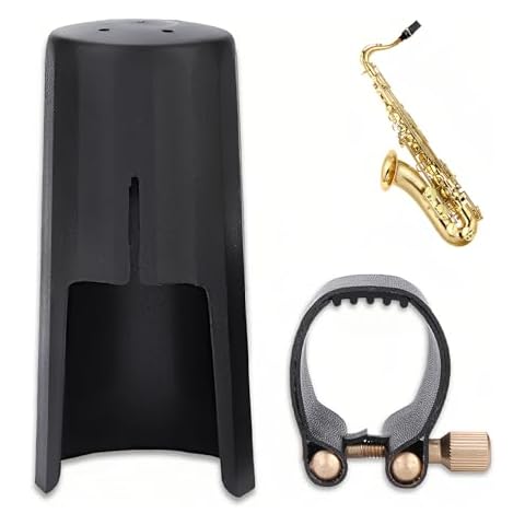 Clarinet Ligature, PU Ligature Fastener with Plastic Cap Clarinet Mouthpiece Ligature Durable Clarinet Accessories Tools Cover