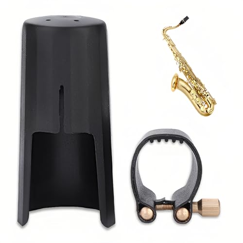 Clarinet Ligatures, PU Ligature Fastener with Plastic Cap Clarinet Mouthpiece Ligature Durable Clarinet Accessories Tools Bakelite
