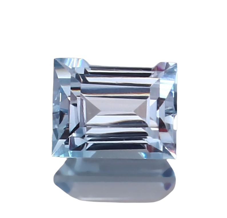 Aigue-marine naturelle 9x7mm en taille émeraude pour illuminer vos bagues et colliers faits main