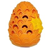 Jomilly Dragon Egg Dog Chew Toys for Aggressive Chewers - Toughest Indestructible Dog Toys for Aggressive Heavy Chewers Lifetime Replacement, Tough Toys for Medium Large Dogs (Orange)
