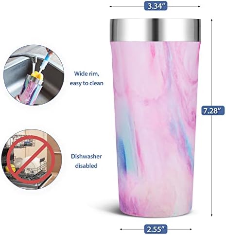 Novagear Travel Mug or Coffee Mug, Reusable Coffee Cup Double Wall Vacuum Insulated Stainless Steel, Travel Tumbler Coffee Mugs (500ml, Iridescent) (21NC)