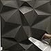 10qm / 3D Wandpaneele !!!Selbstklebend!!! Wandverkleidung Deckenpaneele Platten Paneele Diamant Schwarz POLYSTYROL MATERIAL (10qm = 40Stück)