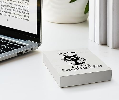 Funny-Office-Desk-Decor-Black-Cat-Its-Fine-Wood-Box-Sign-Home-Office-WallTabletop-Shelf-Decor-5×5-Inch-Coworker-Gift Funny Office Desk Decor Black Cat Its Fine Wood Box Sign Home Office WallTabletop Shelf Decor 5×5 Inch Coworker Gift