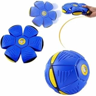 قرص كرة قدم من ألعاب وهدايا، مصنوع من البلاستيك، مناسب للجنسين من عمر 5 سنوات فما فوق، يتميز بإمكانية التحول من ديسك إلى كرة، يساعد في تنمية التناسق بين اليد والعين