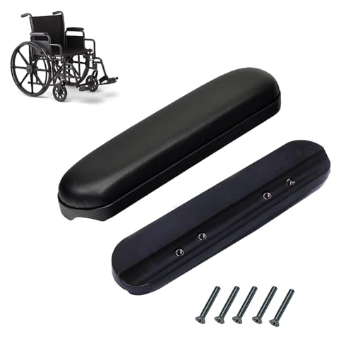 Full Length Padded Armrest Black 9-1/8" Long Wheelchair and Transport
