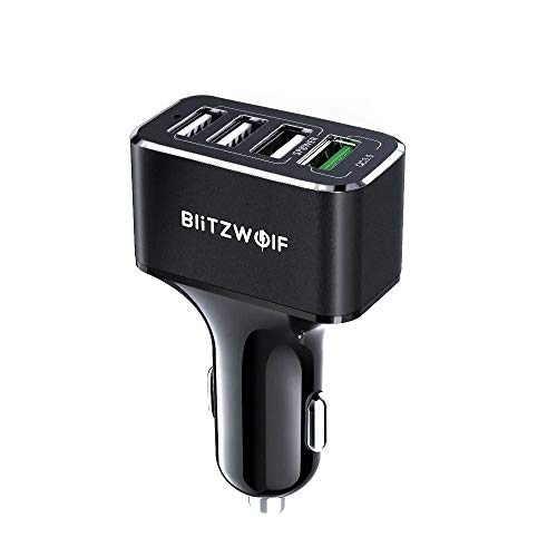 Carregador Turbo Veicular Blitzwolf® BW-SD3 Qc 3.0, 4 Saídas Usb - !
