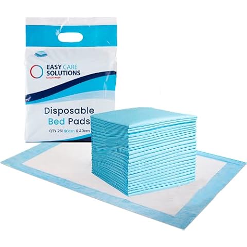 Easy Care Solutions | Disposable Incontinence Bed Pads | 40 x 60 cm Pack of 25 (1 Pack of 25) Cover