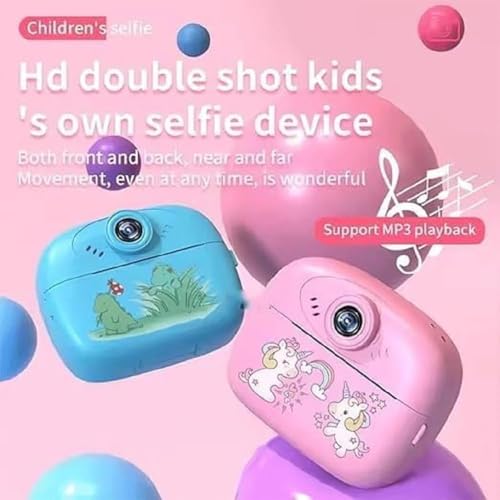 Image of Camera for Kids with Print, Instant Print Camera for Kids, Dual Selfie Digital Camera with 1080P 32 GB HD Videos Recoding, 48 MP Instant Photo Printer for Boys and Girls (Pink)