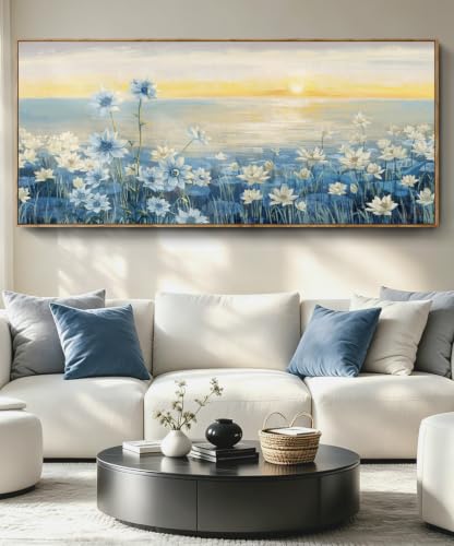 amatop Giant Framed Wall Art for Living Room Extra large Modern Coastal Beachy Canvas...