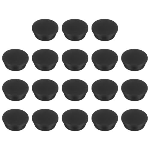 Image of MECCANIXITY 18pcs T-Shaped Silicone Plugs 38.3mm 1-1 /2 Inch Dia Snap in Plug Hole Seal Cover Round Rubber Stopper for 37-38.3mm Holes Kitchen Rubber Bulkheads Waterproof Sealing, Black