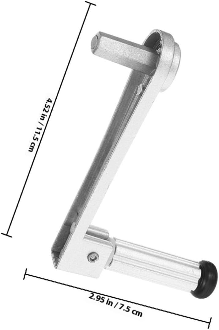 2 Pack Silver Iron Hand Crank Handles for Clothes Drying Rack Stability image 2