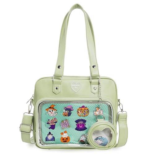 Ita Bag Crossbody Handbags Kawaii Shoulder Purse Square Backpack with Insert Anime Pins Display