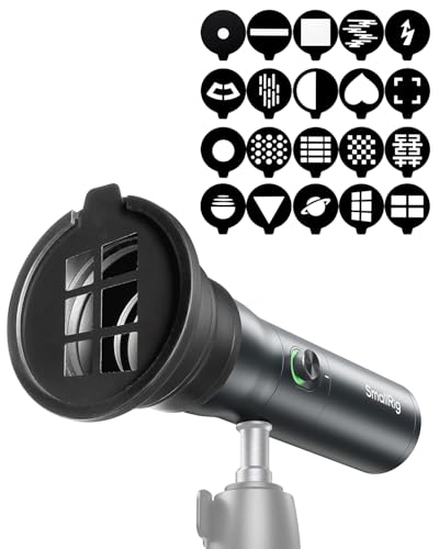 SmallRig LED撮影用ライト 7500mAh大容量 アルミ合金製 4色補光 20種類パターンフィルター付き ズーム調節可能 1/4"-20ネジ対応 小型軽量 写真撮影用懐中電灯 充電式ビデオライト ハンドヘルド写真照明キット フィギュア/物撮り/自撮り/ライブストリーミング/動画制作/雰囲気 RF10C 4634