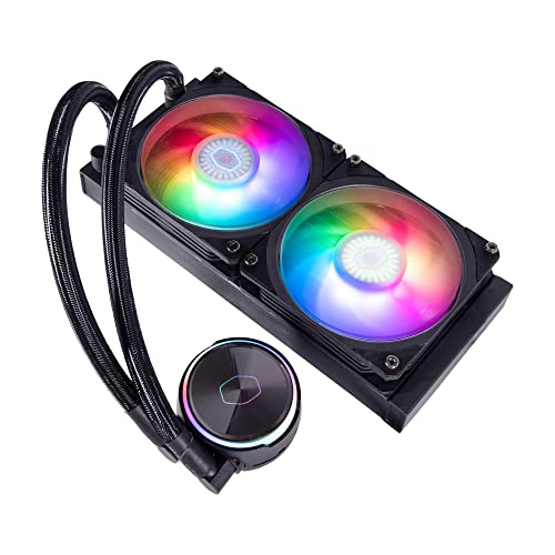MasterLiquid PL240 Flux - Sistema di Raffreddamento a Liquido AIO per CPU, 2 Ventole 120 mm, Radiatore 240 mm, Controller RGB Indirizzabile Gen2 - Supporta AMD e Intel - Sistema di raffreddamento - Immagine 4