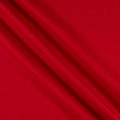Fabric Merchants Wool Melton Coating, Red Scarlet Yard