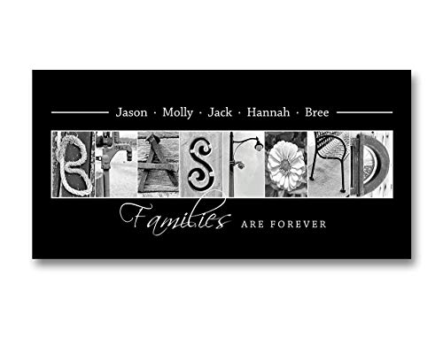 Gift for Families, Blended Family Gift, Housewarming Gift, Architectural Letters, Personalized Family Name Sign, Alphabet Photography, Custom Name Sign, Family Name Sign