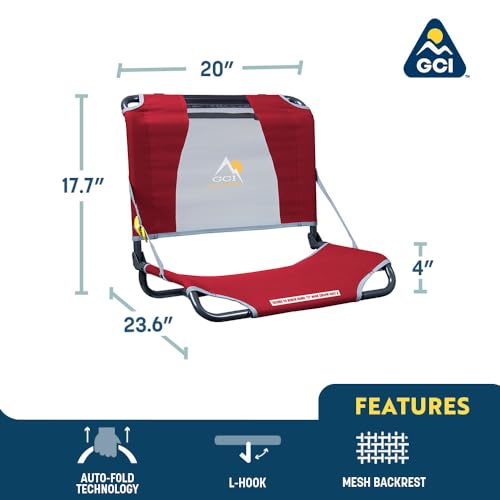 GCI Outdoor Big Comfort Wide Stadium Chair with Adjustable Backrest