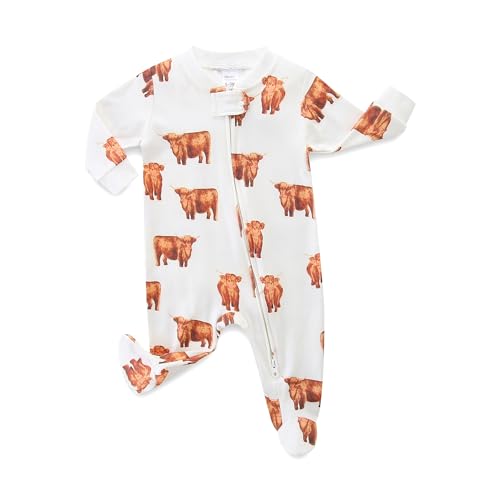 Image of Neutral Baby Clothes Boy Girl Footed Cotton Long Sleeve Double Zipper Onesie
