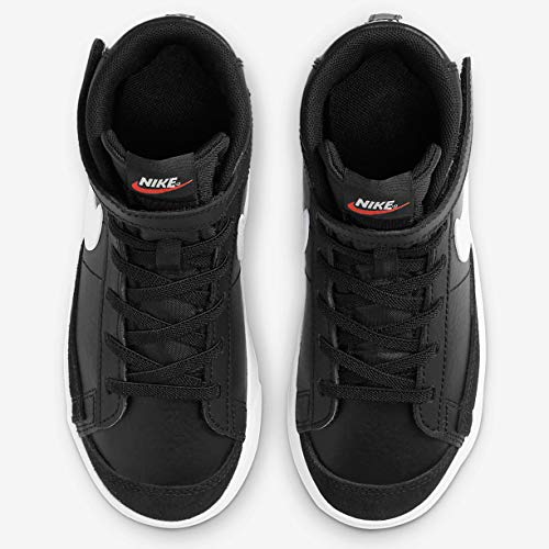 Nike Blazer Mid '77 Little Kids' Shoes (DA4087-002, Black/White/Team Orange/Sail) Size 12.52