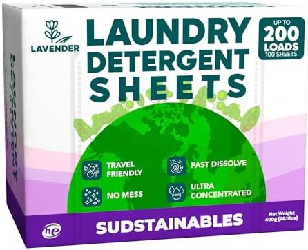 Sudstainables Laundry Detergent Sheets 200 Loads – Dissolvable La...