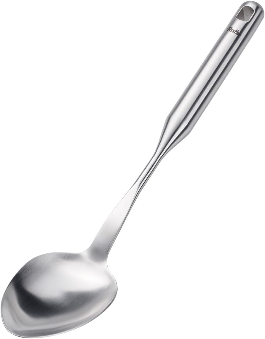 Fissler Essential Serving Spoon, 18/10 Stainless Steel Kitchen Utensil for Serving & Cooking, Ergonomic Handle, Dishwasher Safe