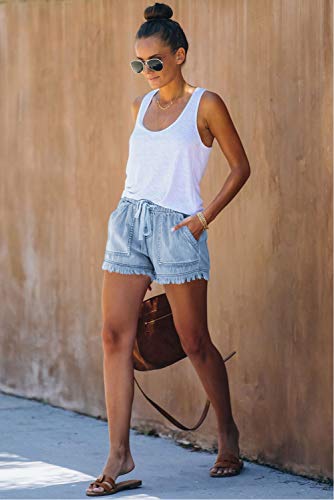 Hvepuo katoenen damesshorts, elastische hotpants, zomer, brede korte broek - Image 4