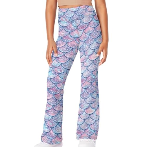 Image of Girls Flare Leggings 5-14T Cute Bell Bottoms for Girl Yoga Pants for Gym